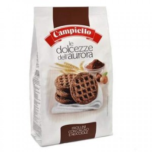 Biscuiți cu cacao și alune - Dolcezze, 350 g, Campiello