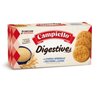 Biscuiți digestivi cu făină integrală, 380 g, Campiello